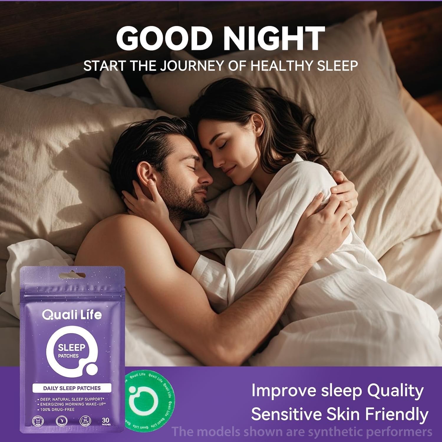 Sleep Patches for Adults Extra Strength, Long-Lasting Night with Natural 30Patch