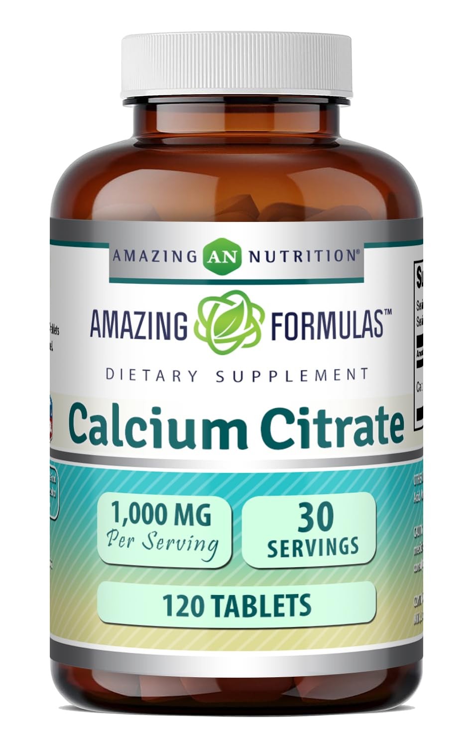 Amazing Formulas Calcium Citrate Supplement | 1000 Mg | 60 Count (Pack of 2)