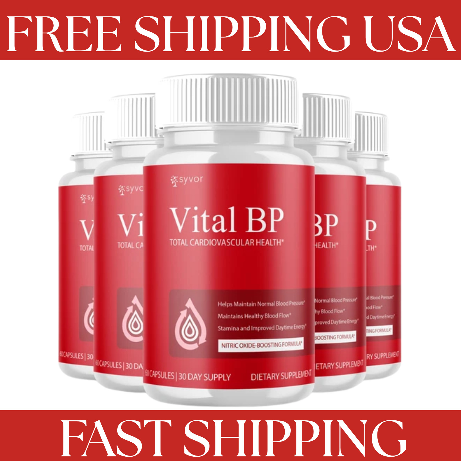 (5 Pack) Vital BP innovative Blood Support Vitamin Formula VitalBP 300 Capsules