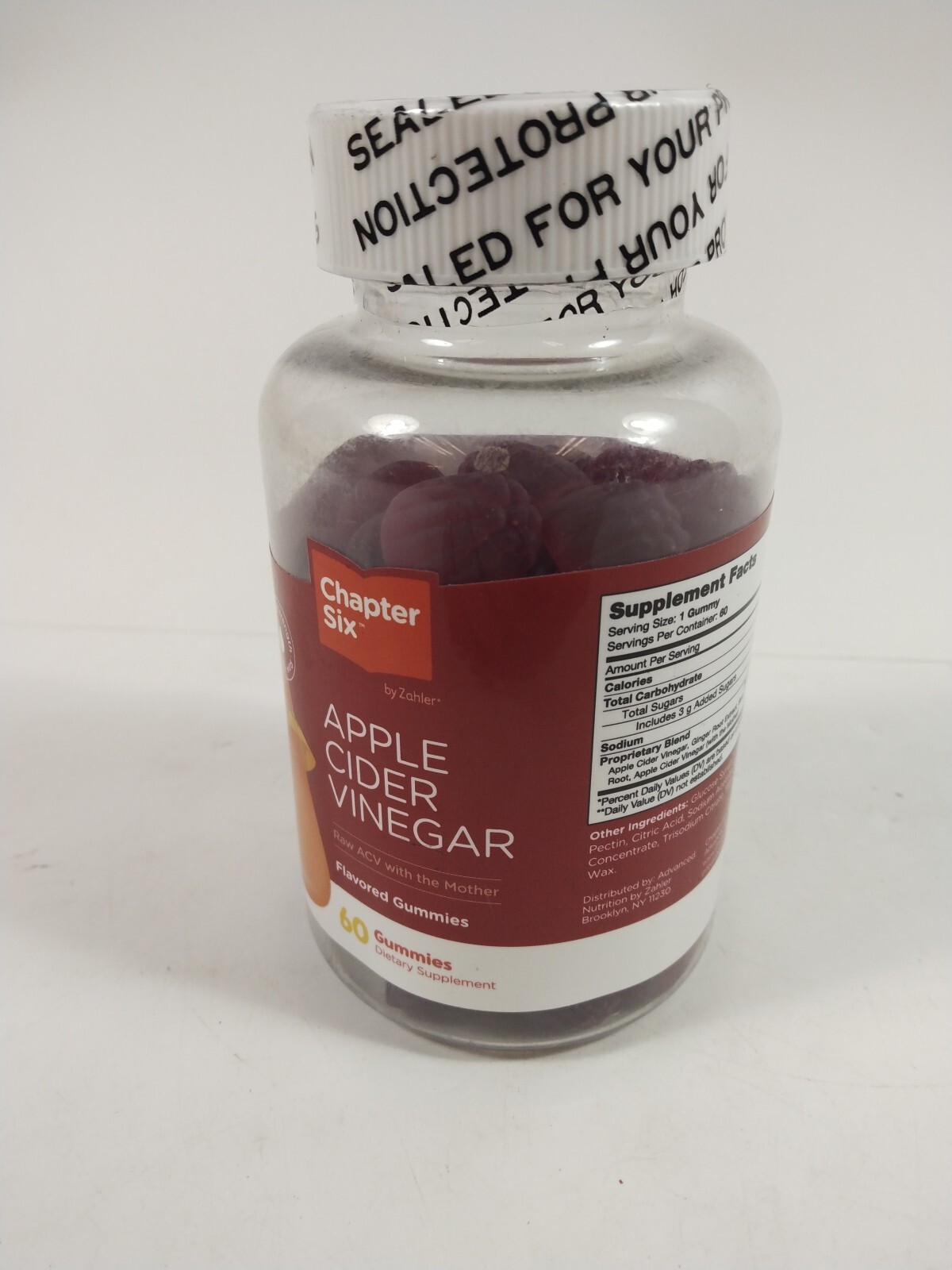 Apple Cider Vinegar, Apple, 60 Gummies. NEW SEALED 216