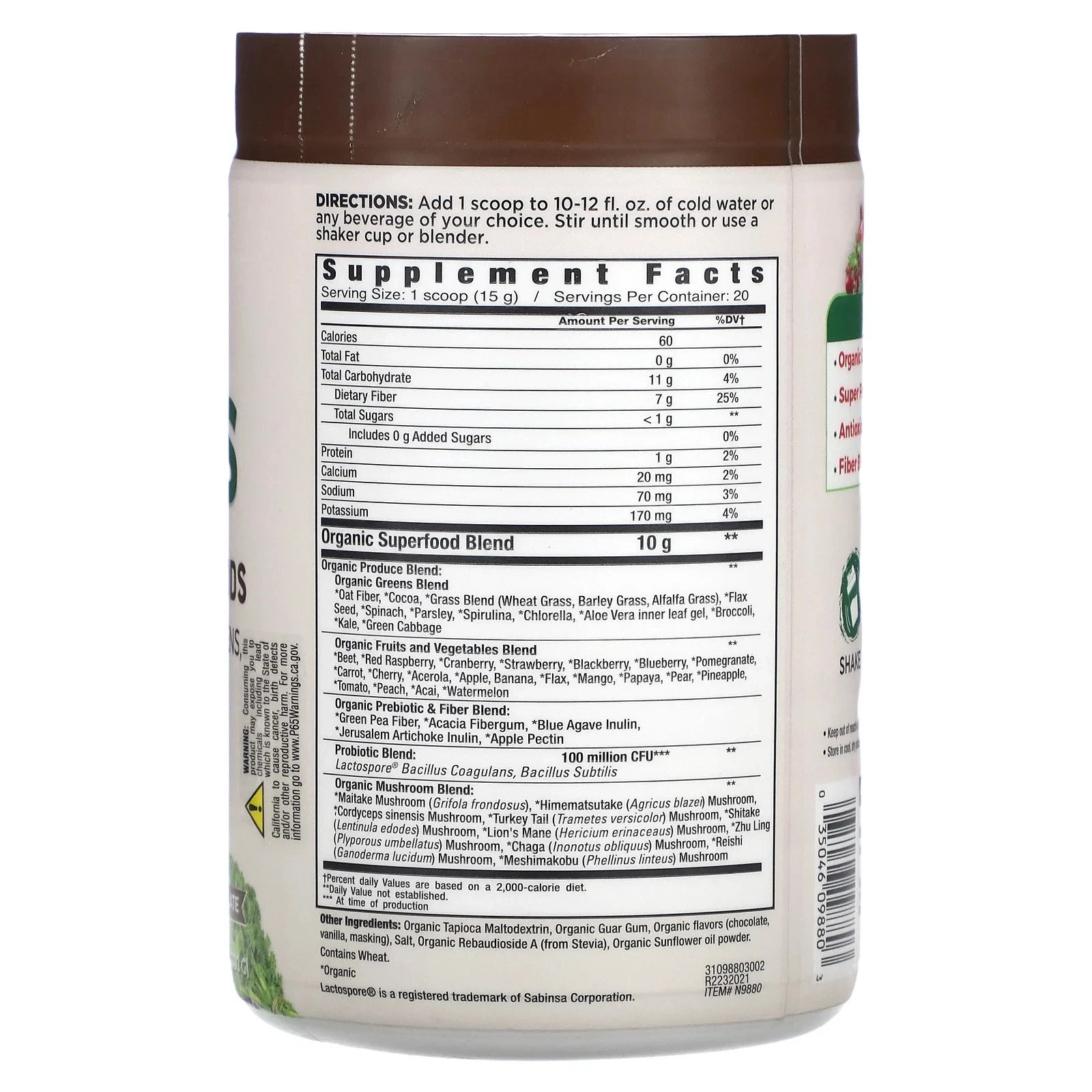 Country Farms Super Greens Alkalizing Formula Chocolate 300 g, 10.6 oz (3 Packs)