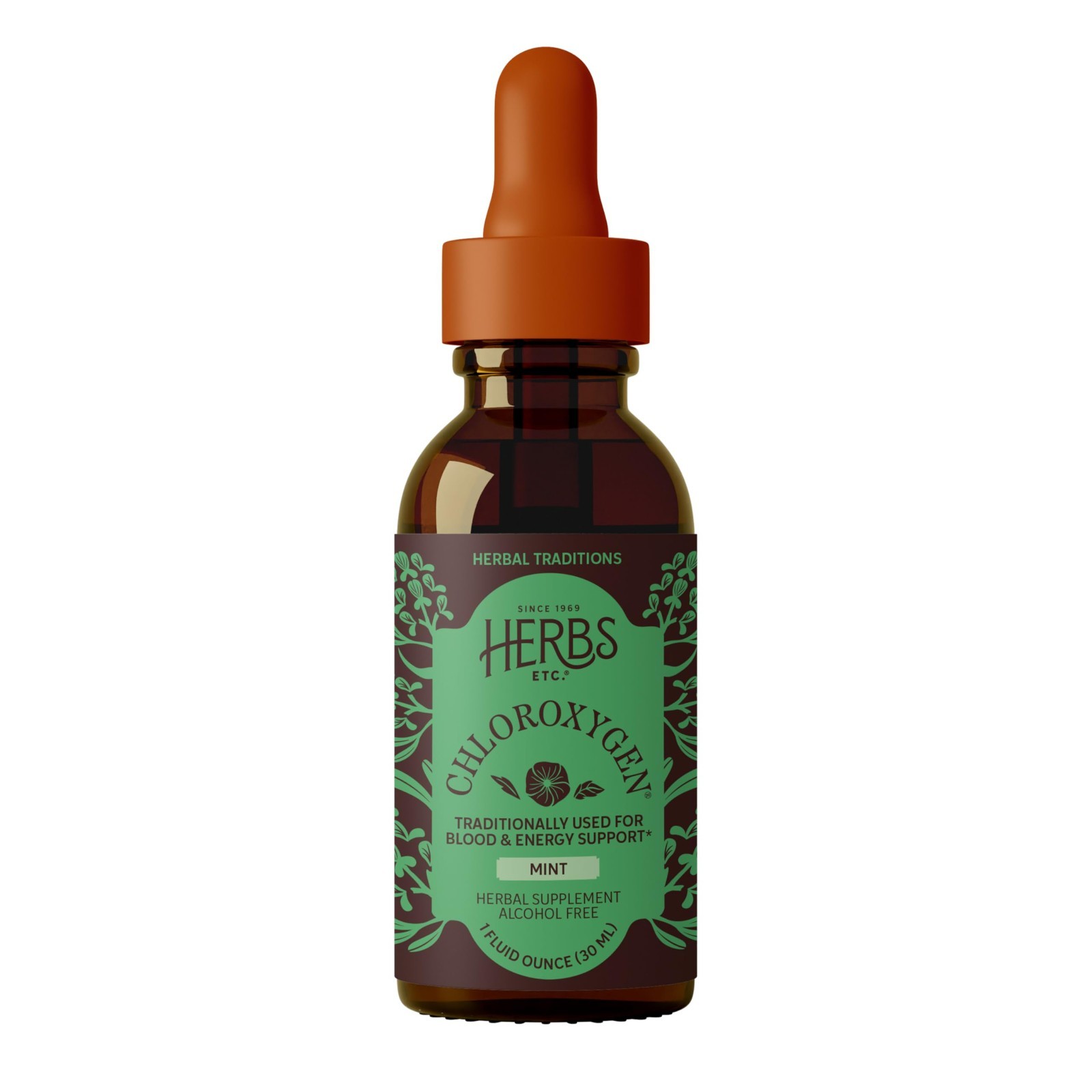 Chlorophyll Concentrate Liquid Drops – Mint Flavor, Alcohol-Free, Detox & Energy