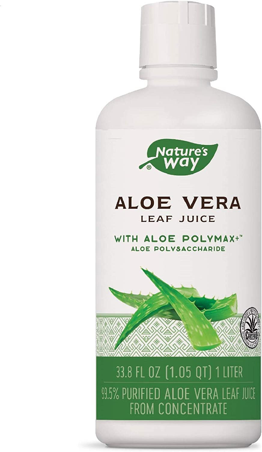 Nature’s Way Premium Quality Aloe Vera Leaf Juice, 99.5% Purified, 33.8 Fl. Oz.