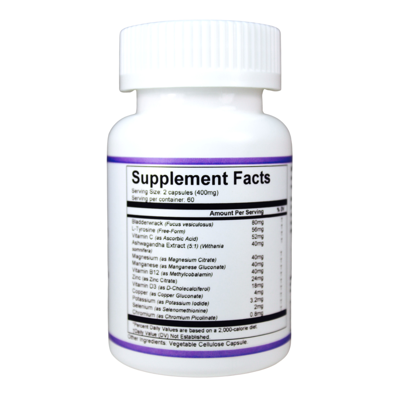 ULTRA THYROID SUPPLEMENT with Iodine, Ashwagandha 120 caps., Metabolism, Energy