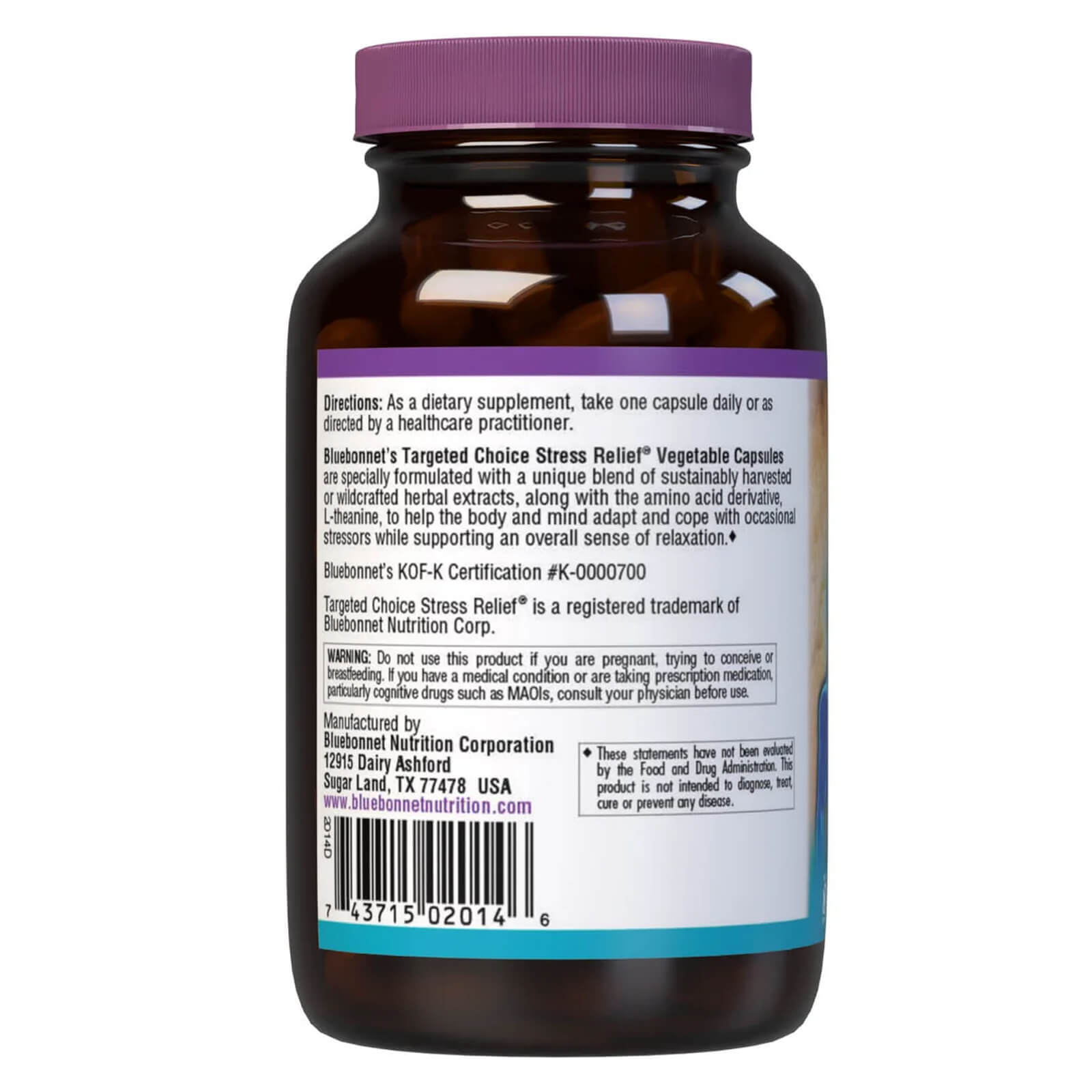 Bluebonnet Targeted Choice Stress Relief 60 Vegetable Capsules, Rest and Relax