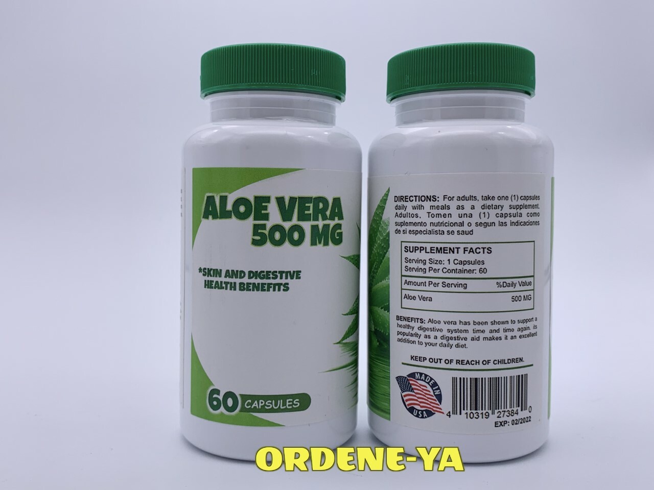 6 ALOE VERA 500 MG VIBRANT SKIN AND DIGESTION HEALTH LEAF JOINT SUPPLEMENT BEE
