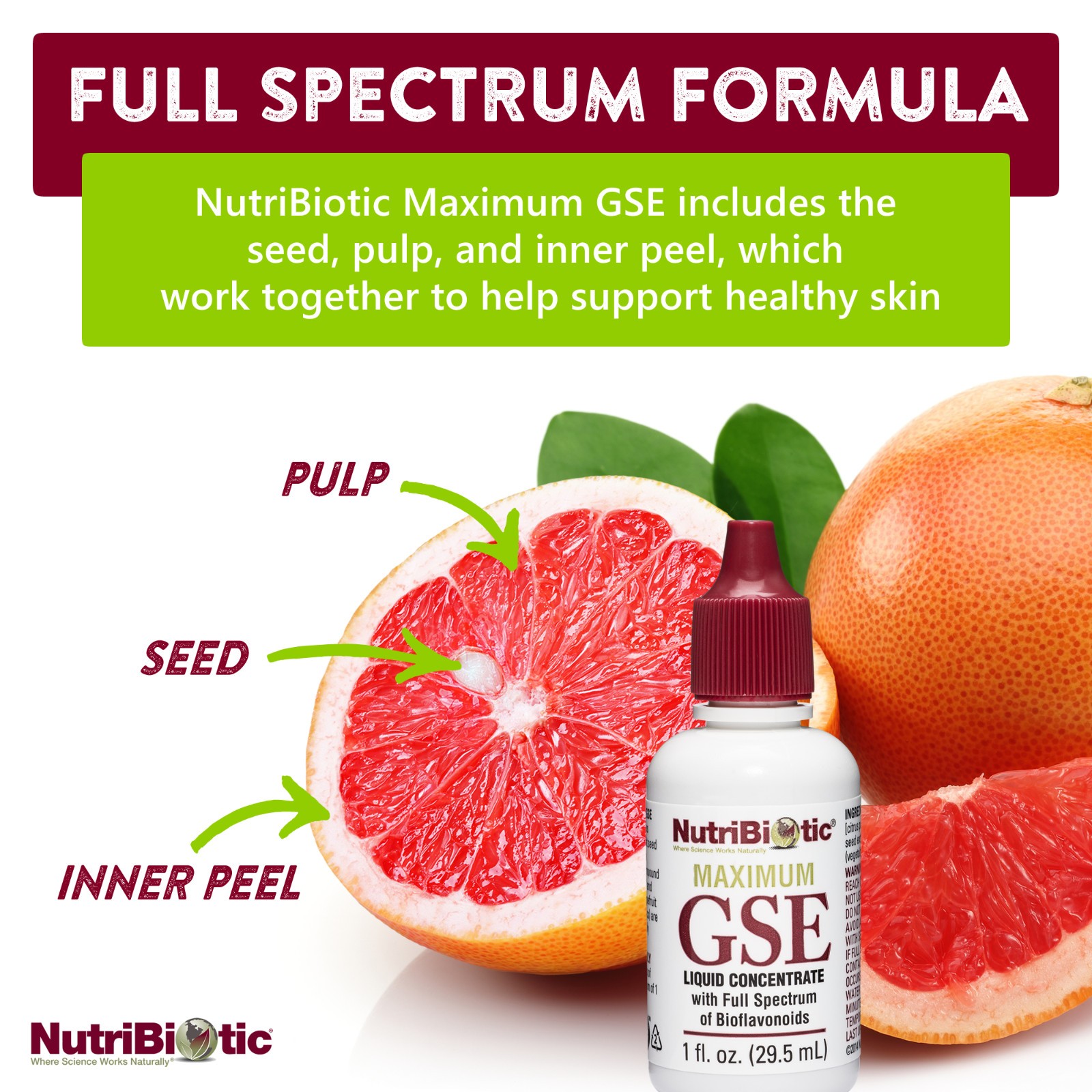 NutriBiotic – Maximum GSE Liquid Concentrate – 1 Fl. Oz.