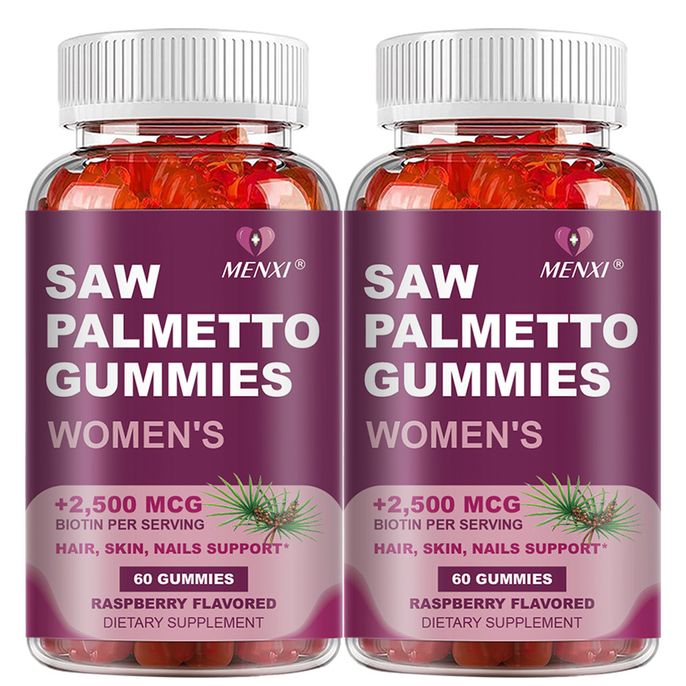 1-4 Packs Saw Palmetto Gummies -Prostate Health & Herbal DHT Blocker for Men