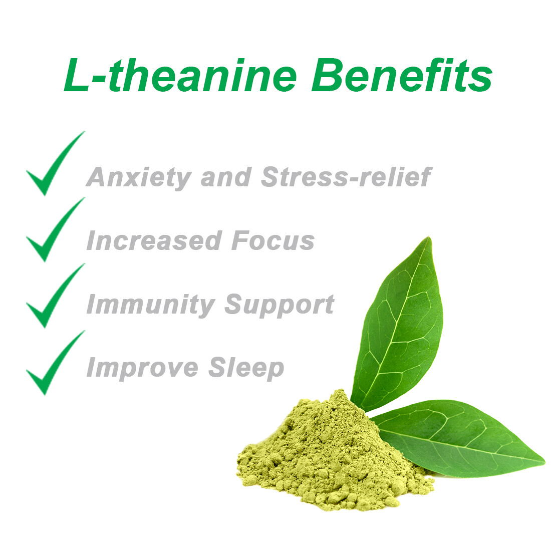 SMARTERVITAMINS – 3 PACK! 250MG L-THEANINE Natural Calming Alertness + Advanced