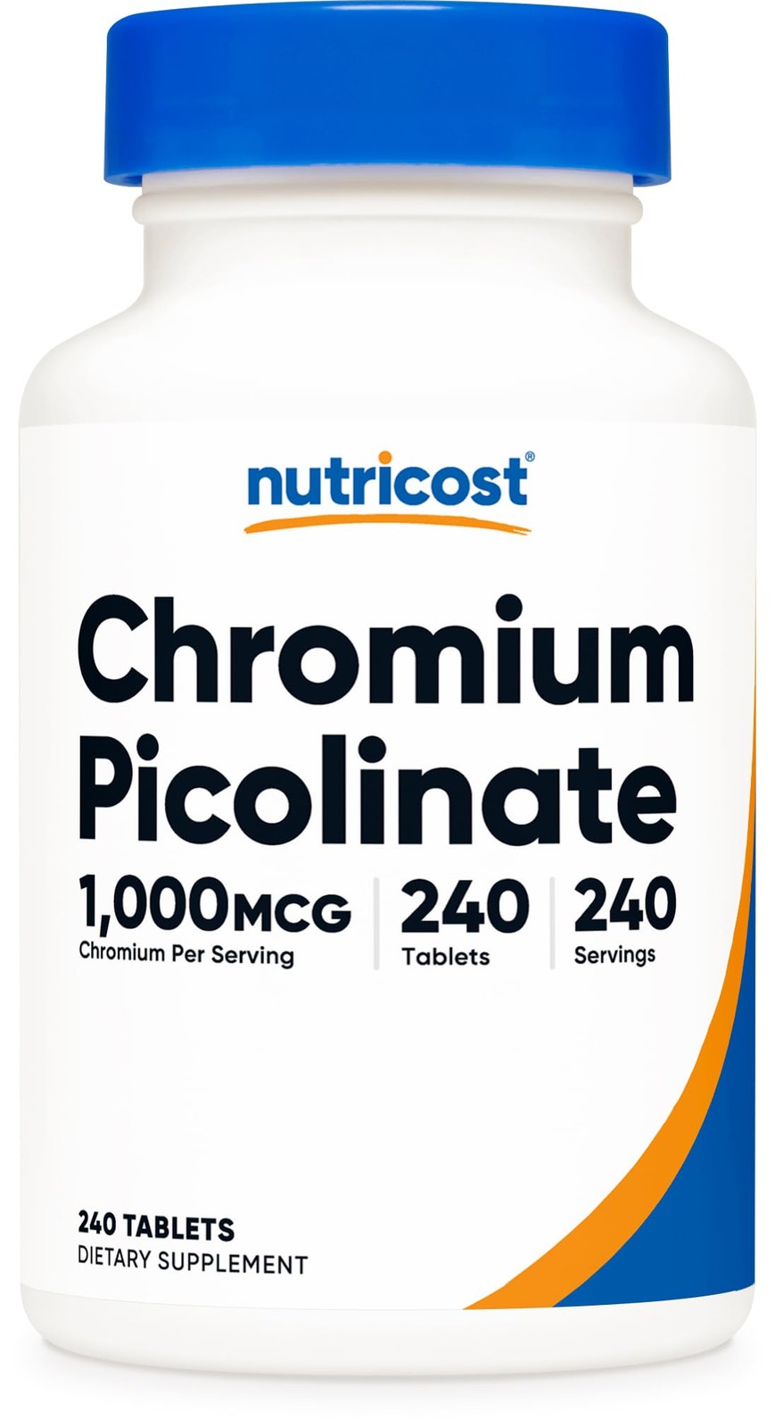 Nutricost Chromium (1000mcg) 240 Tablets – Gluten Free, 240 Count (Pack of 1)
