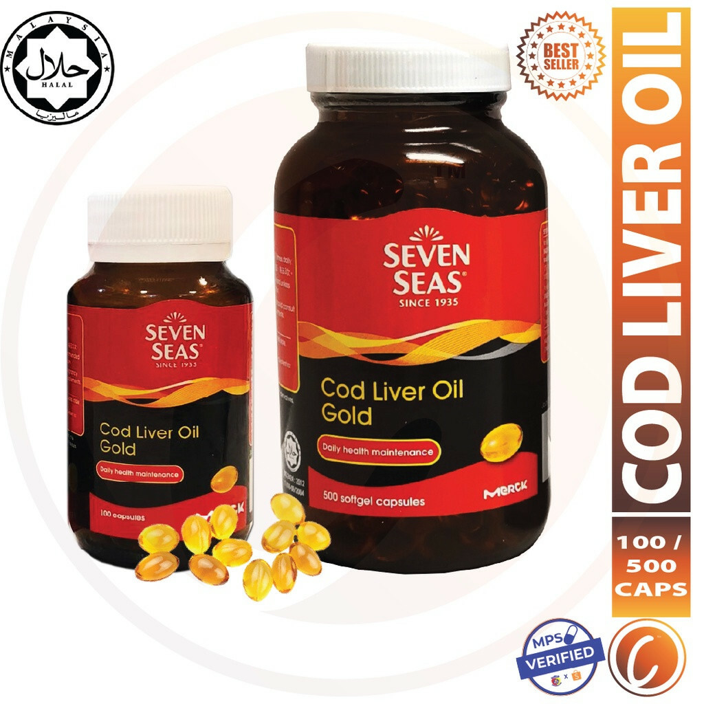2 X 100 Capsule Seven Seas Cod liver fish oil Gold