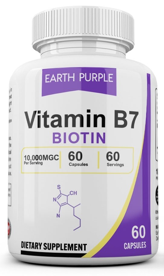 Biotin (Vitamin B7) 10,000mcg (10mg) 180 Capsules Hair & Nails USA