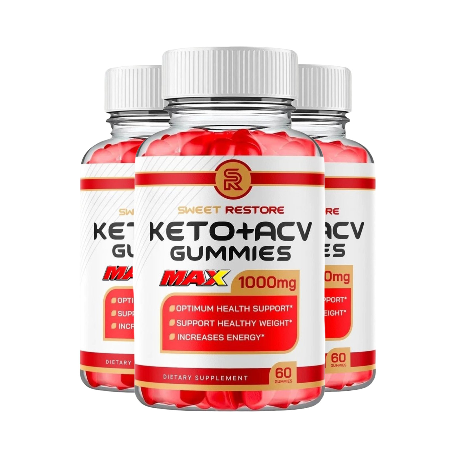 3-Pack Sweet Restore Max Gummies – Sweet Restore Keto ACV Gummies – 180 Gummies