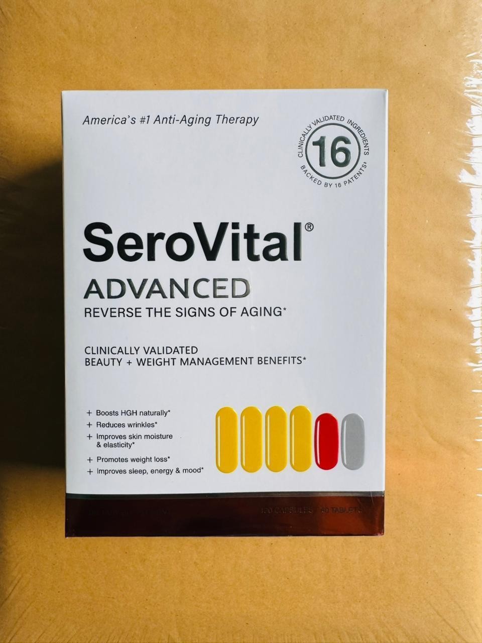 SeroVital Advanced 120 Ct +60 Tablets 30 Day Dietary Supplement ( Pack of 3 )