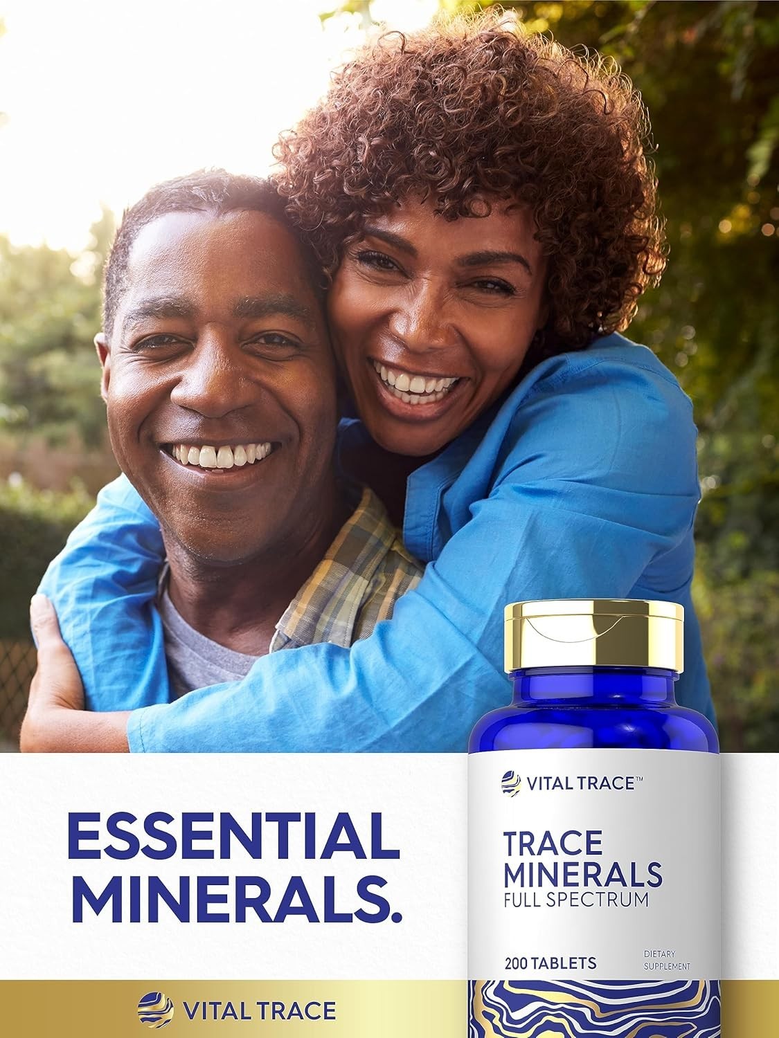 Trace Minerals 200 Tablets Full Spectrum Supplement Non-Gmo & Gluten Free Comple