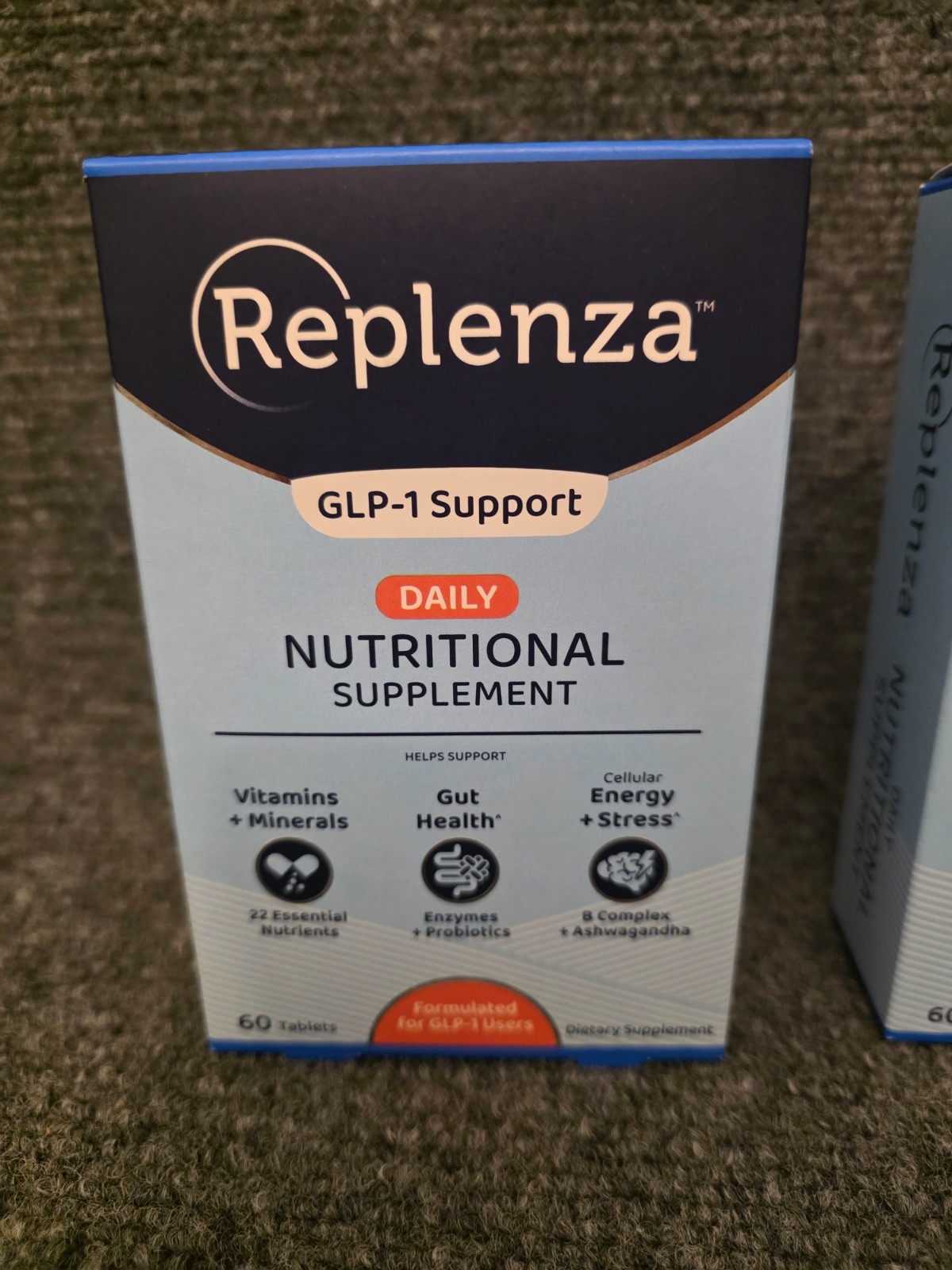2pc Replenza GLP-1 Support Daily Nutritional Supplement 60ct Exp 08/2026 New