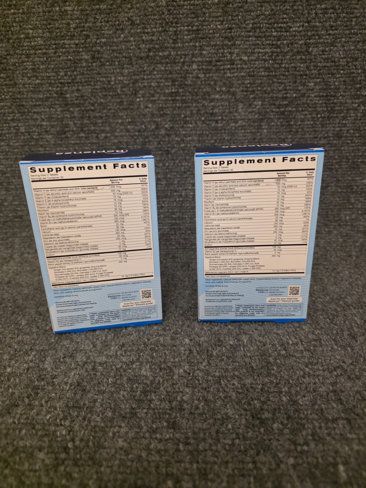 2pc Replenza GLP-1 Support Daily Nutritional Supplement 60ct Exp 08/2026 New