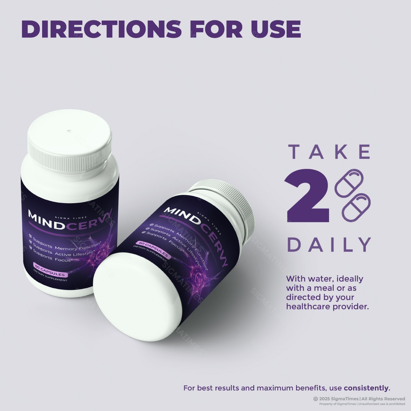 MindCervy Capsules, Advanced Formula, Memory & Brain Health Support – 3 Pack