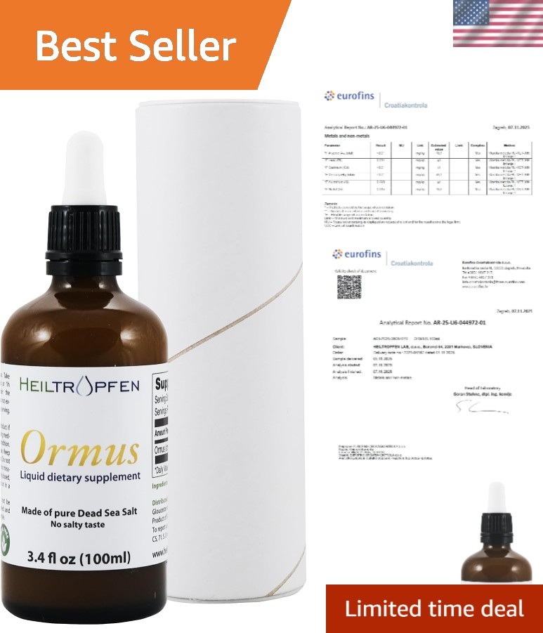 3.4 Fl Oz Ormus with Atomic Minerals – Unflavored Nutritional Drops, Dairy-Free