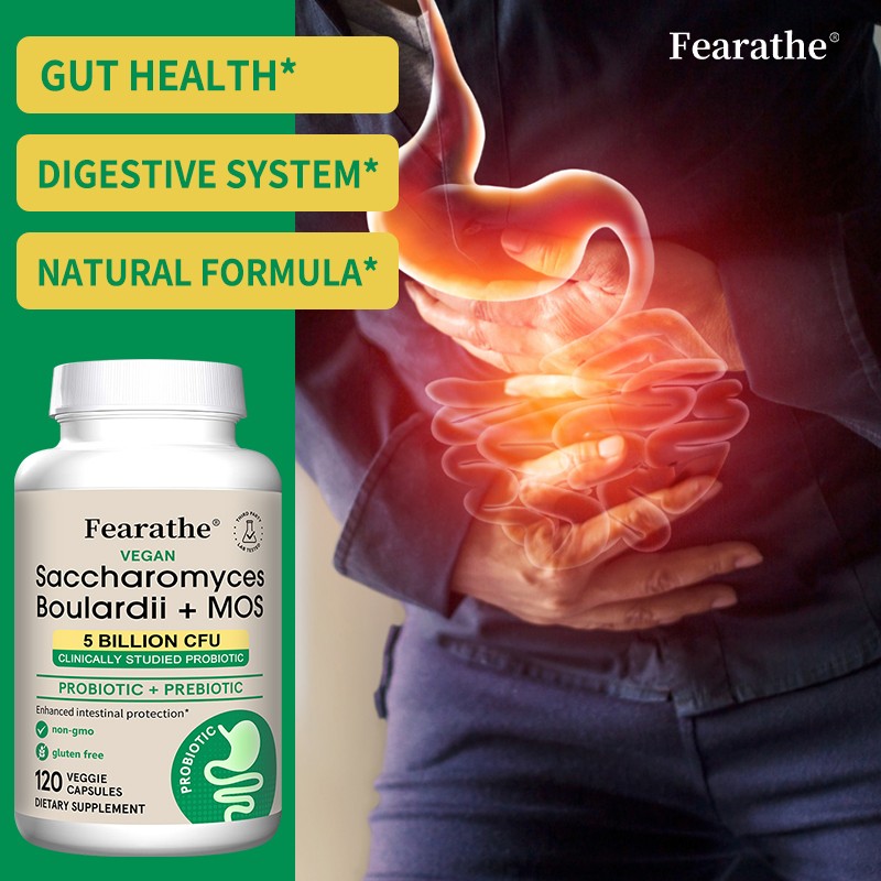 Saccharomyces Boulardii + Mos 5 Billion Cfu Gut Health 30/60/120 Capsules Vegan