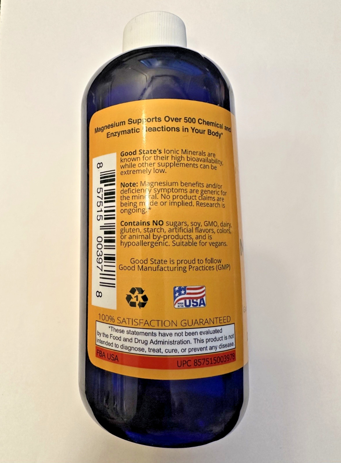 Good State Ionic Magnesium 16.2oz Natural Nano Sized Mineral Technology 11/2028