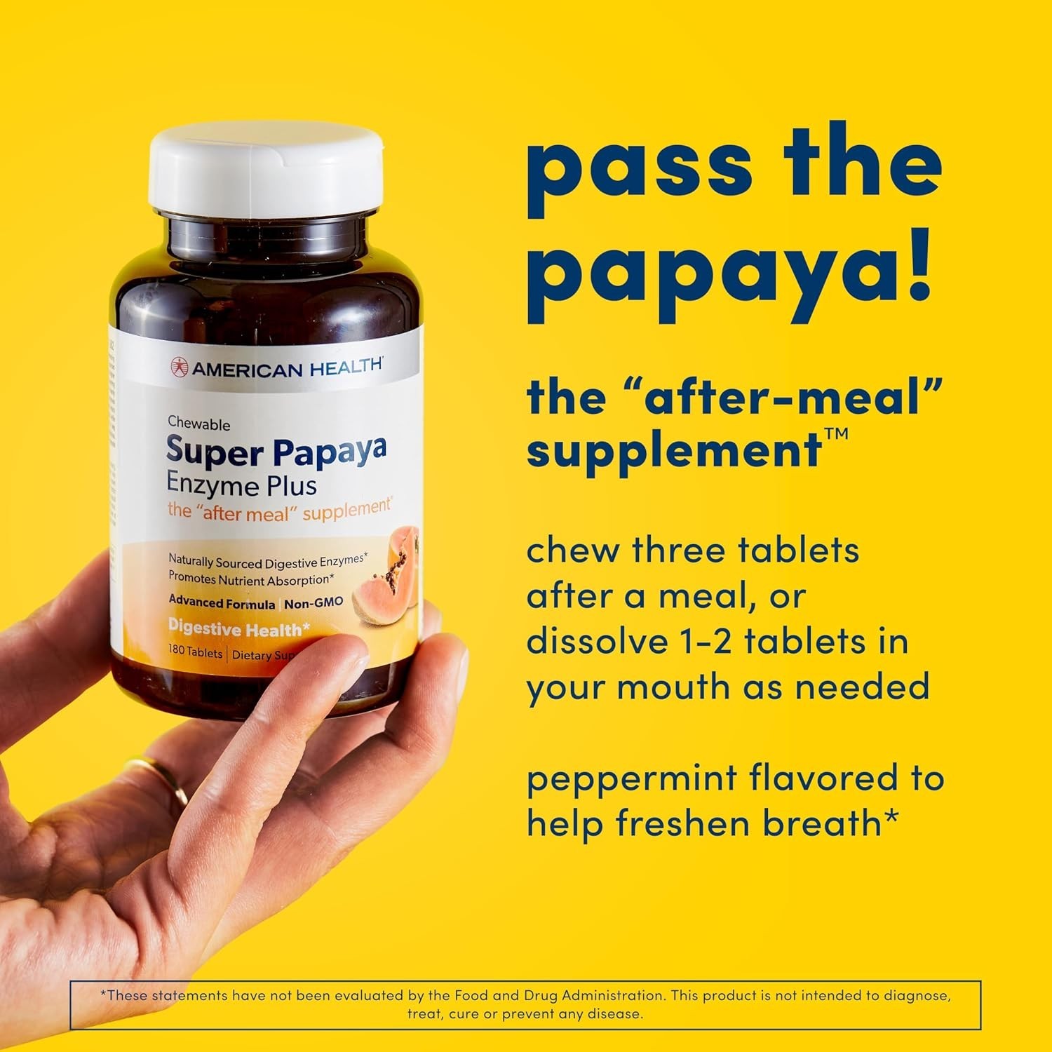 Super Papaya Enzyme Plus 360 Ct Chewable Tablets – Natural Peppermint Flavor