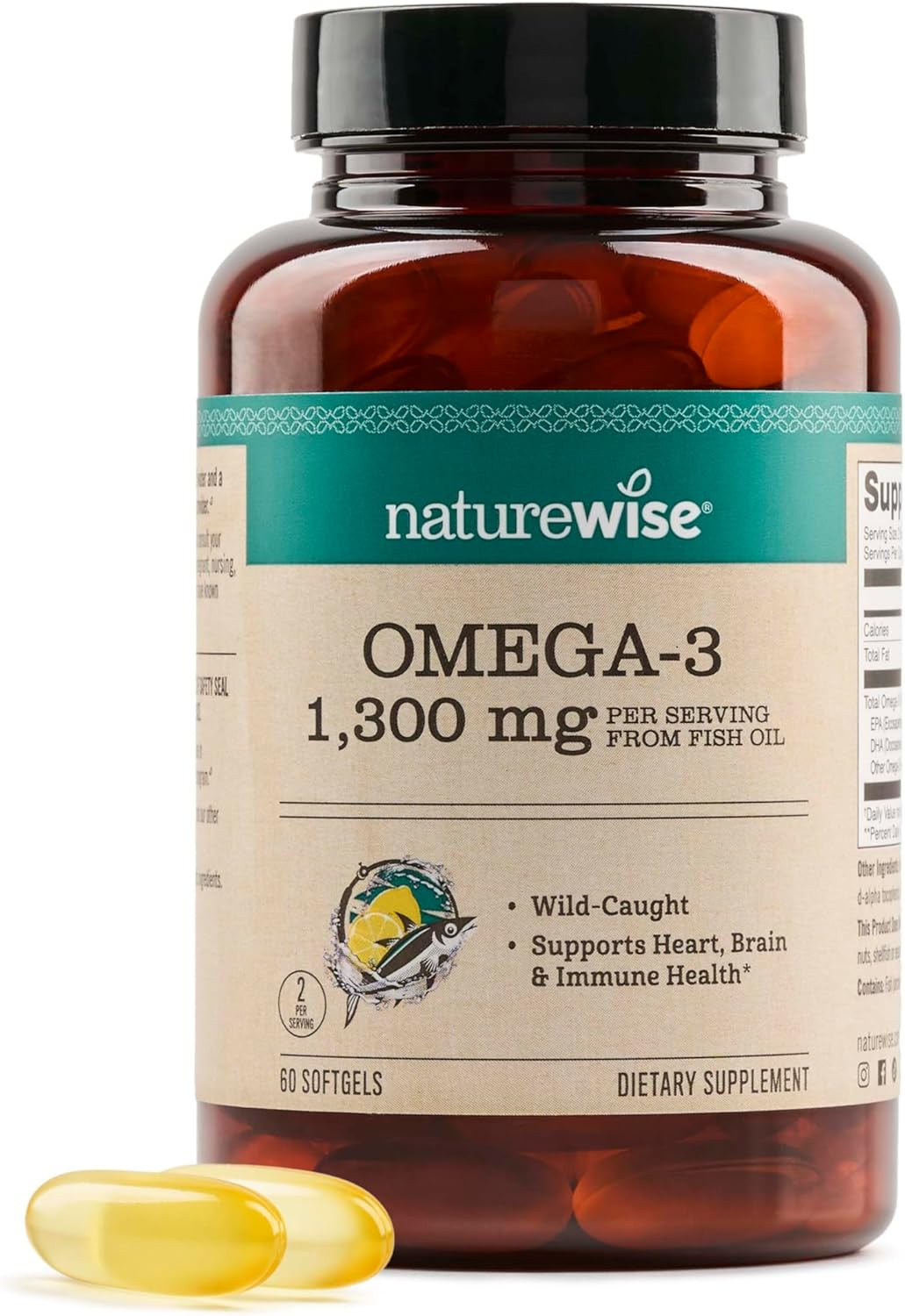 Ultra Omega 3 Fish Oil 2200 Mg – Equivalent to 1300 Mg Omega-3 – Triglyceride…