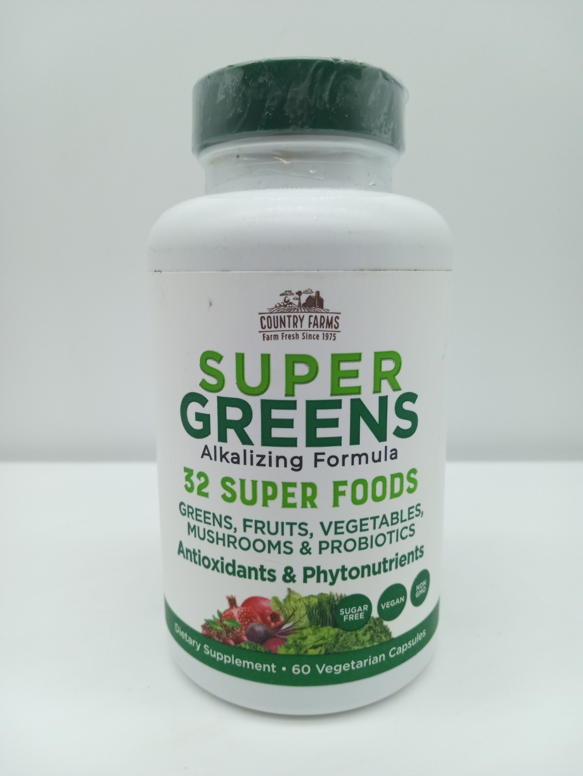 COUNTRY FARMS Super Greens Vegicaps, 32 Super Foods, Whole Food Supplement, Gree