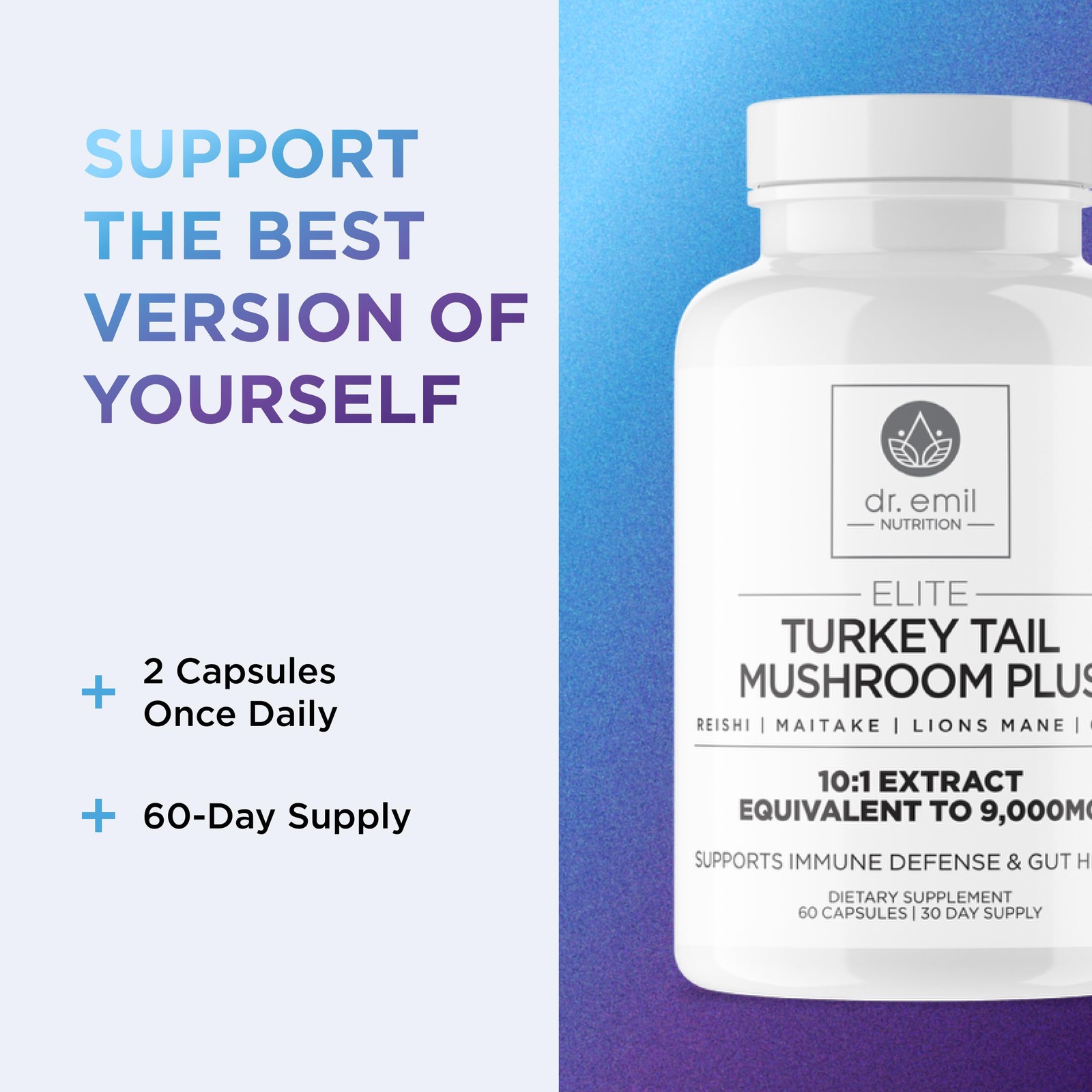 DR. EMIL NUTRITION Mushroom Supplement HighPotency Formula for Focus, Clarit…
