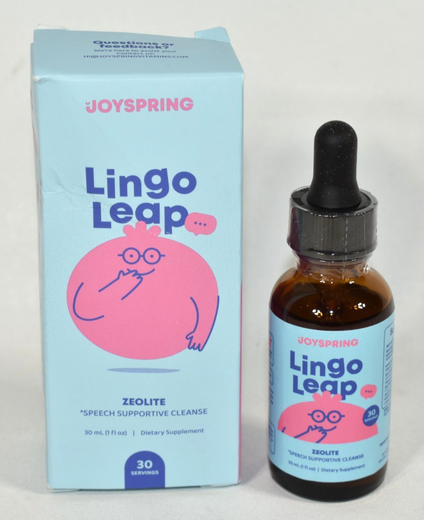 JOYSPRING Lingo Leap Zeolite Speech Supportive Cleanse 1oz READ 30 Srvg EXP 5/27