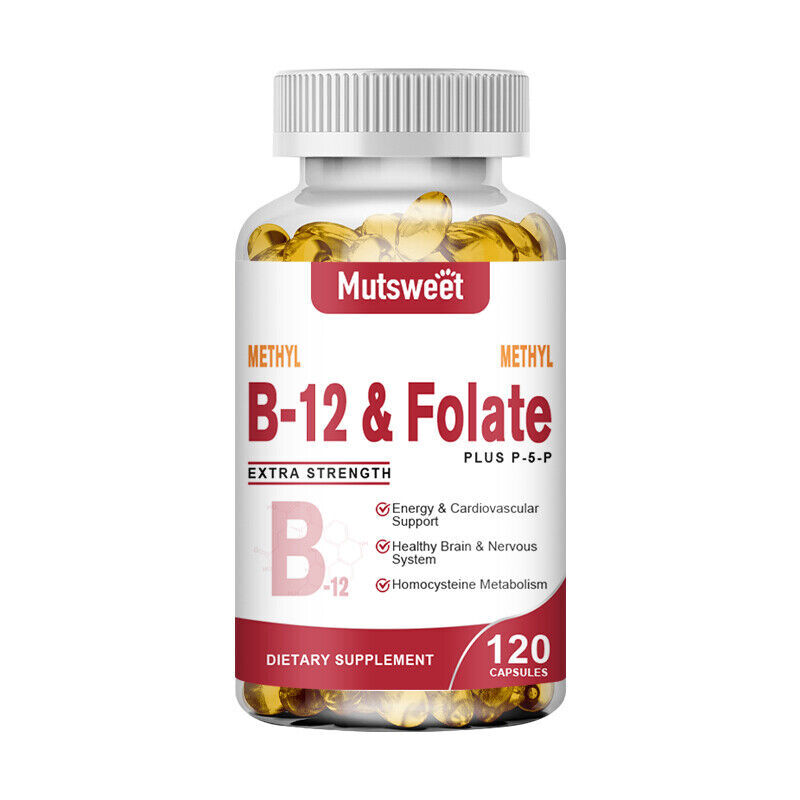 Methyl B-12 & Methyl Folate Extra Strength Vitamin B Methyl Folate Supplement