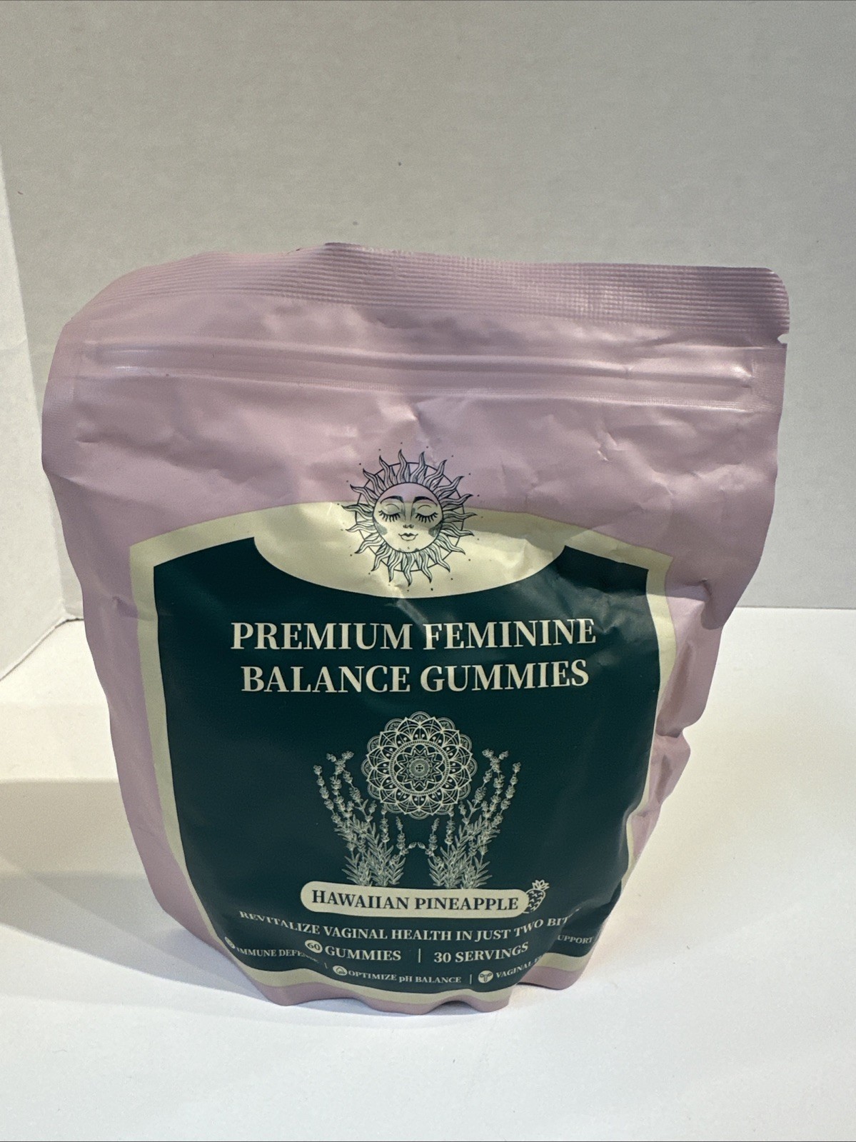 New Premium Feminine Balance Gummies Probiotics Vital Health 60ct Pineapple