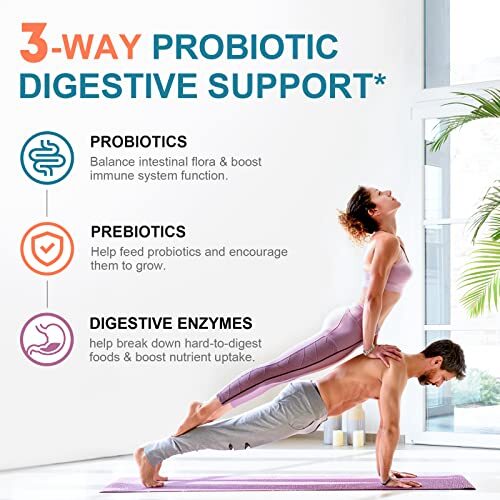100 Billion Probiotics CFU Potency Gut Health Women Men 60 Capsules