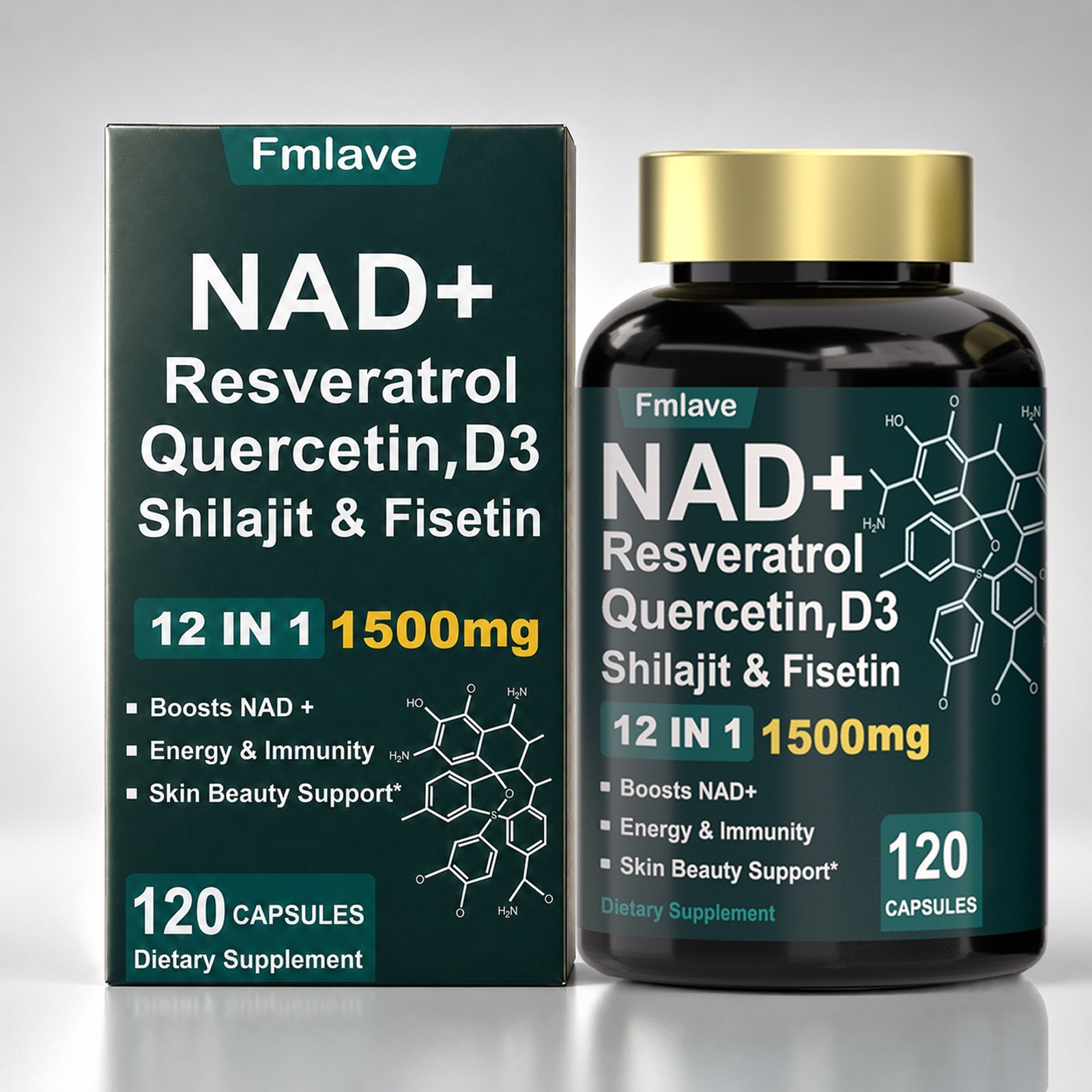 NAD+ Supplement for Men with Resveratrol & Saw Palmetto Energy & Prostate Health