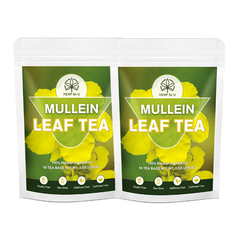 100Packs Mullein Leaf Tea Bags – Lung Cleanse Detox Herbal Enhance Immunity USA
