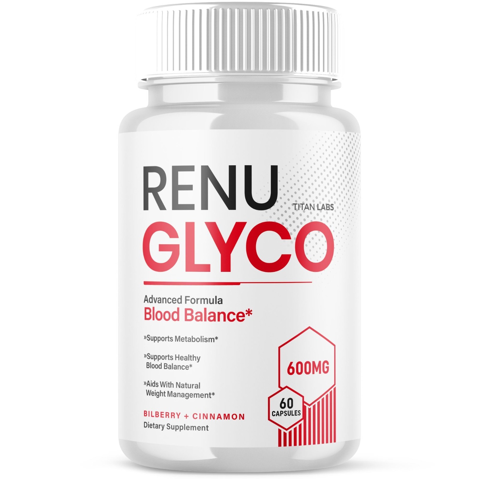 (1 Pack) Renu Glyco Advanced Blood Health Support Supplement RenuGlyco 60 Caps