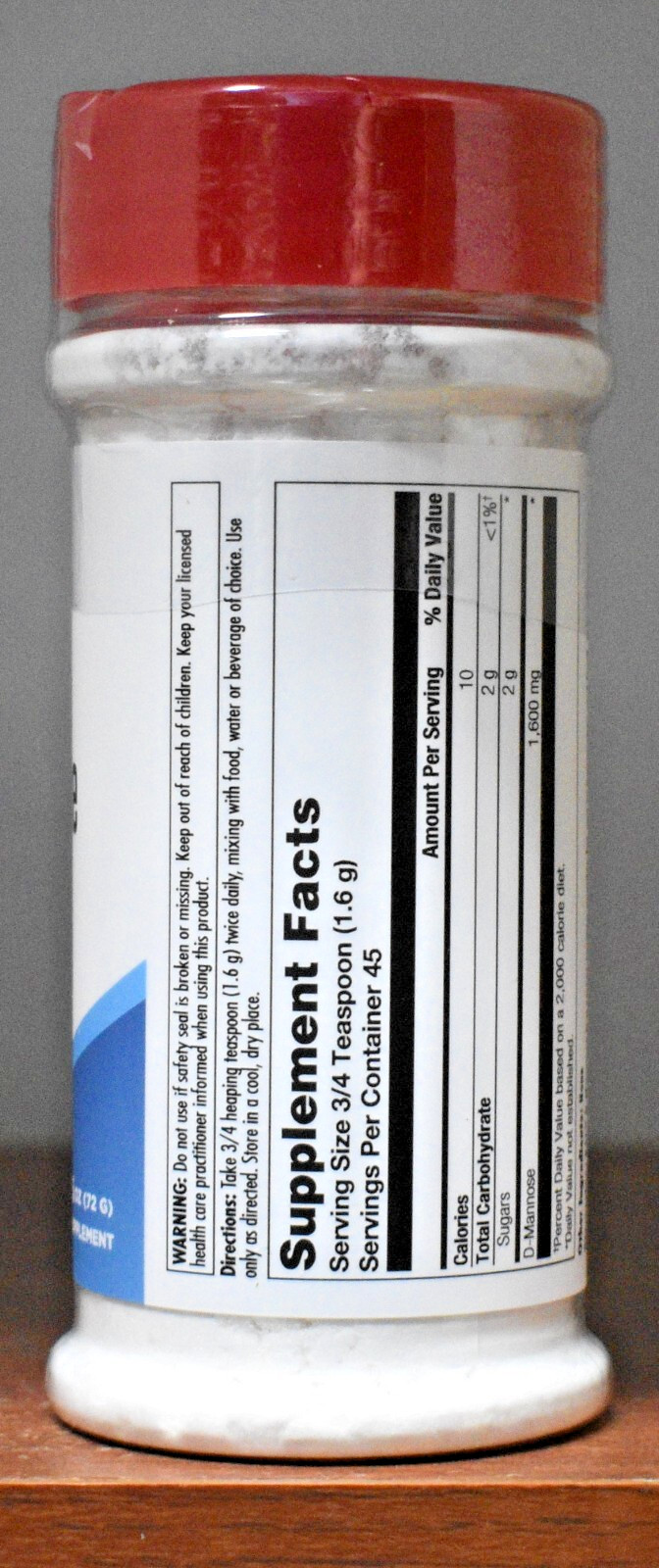 KAL D-Mannose Powder 2.5 oz Healthy Urinary Tract Support Unflavored 1600 mg