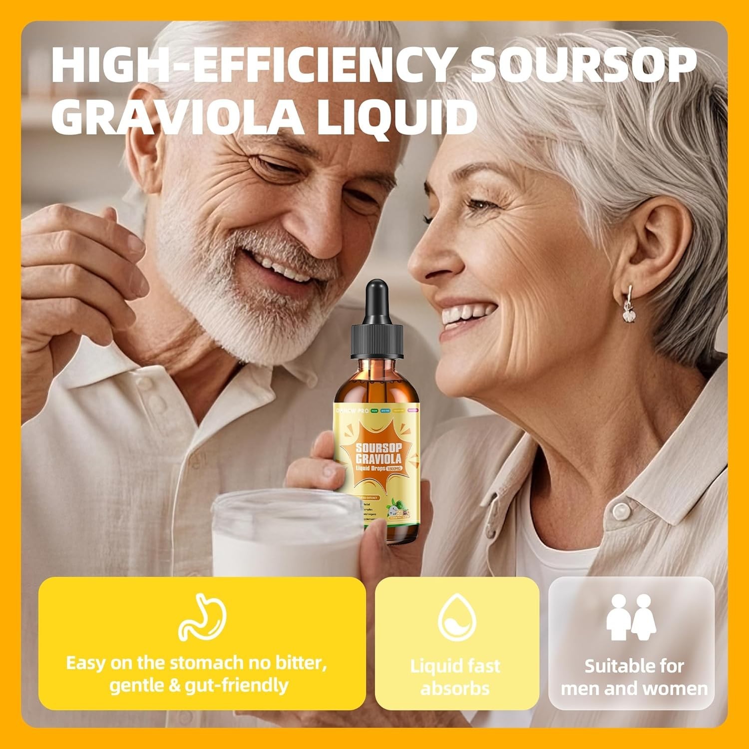 Soursop Graviola Leaf Extract Liquid Drop for Cell Support & Immune Health, 2 oz