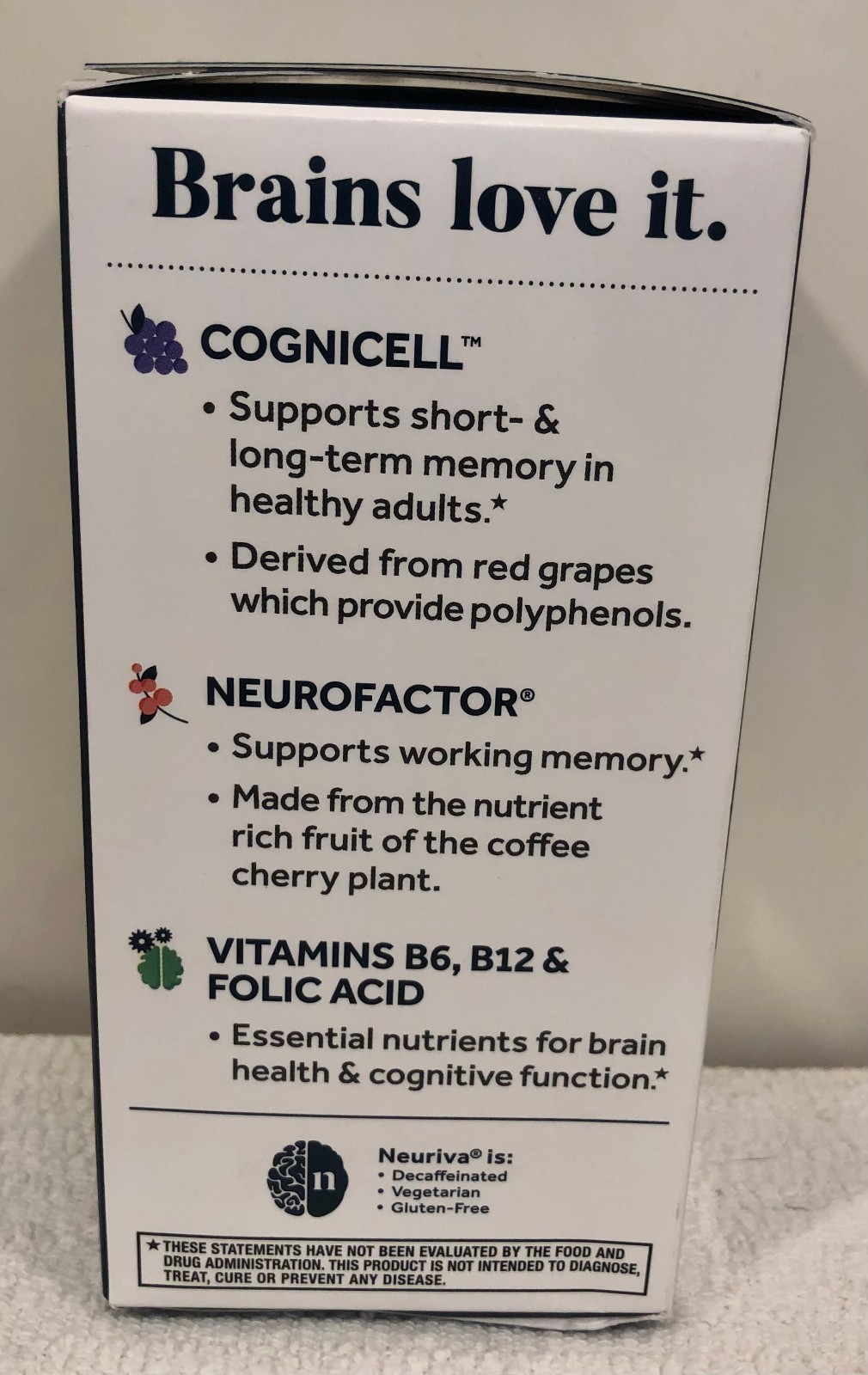 Neuriva Memory 3D Brain Supplement Decaffeinated Nootropic 50 Caps Memory 05/26