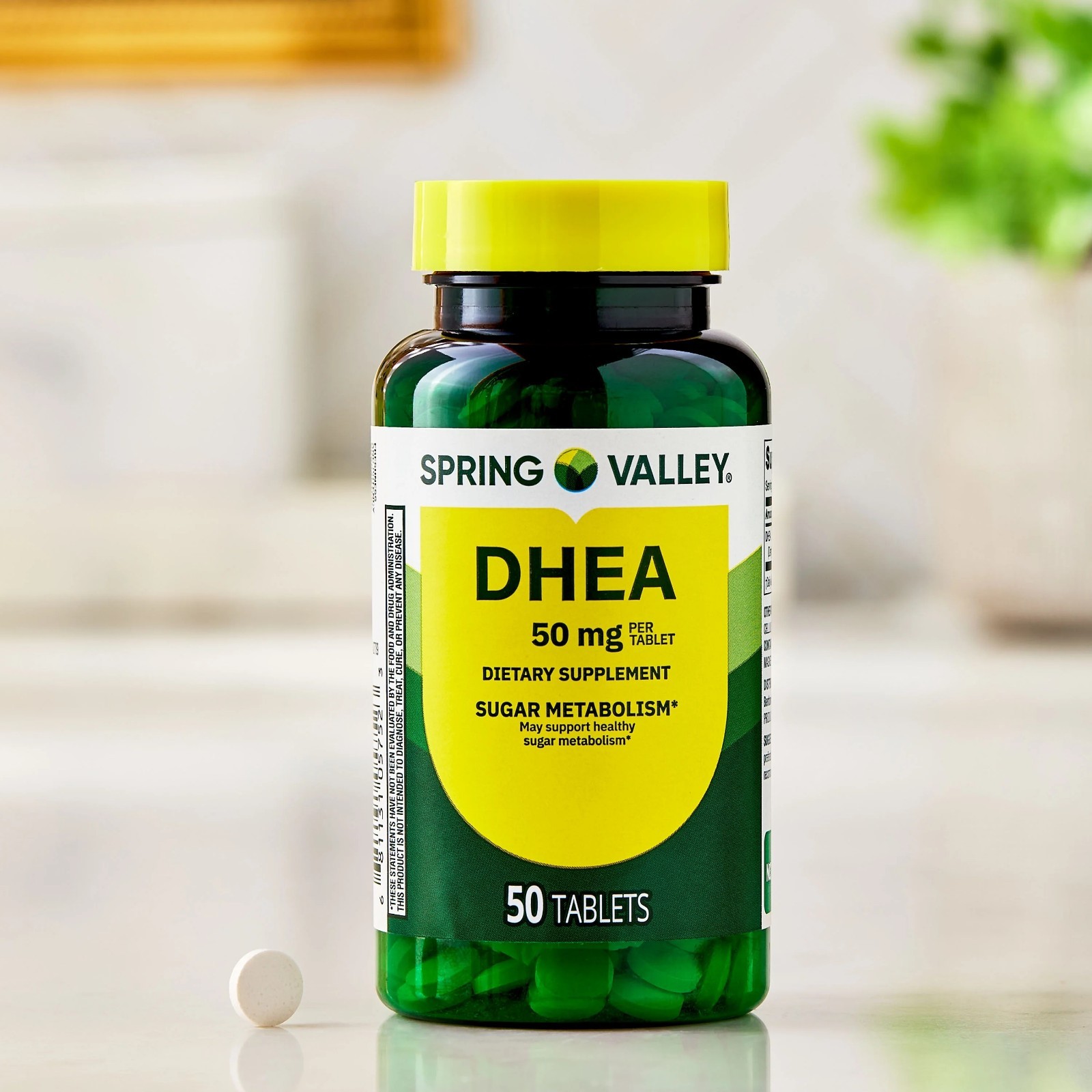 (2 pack) Spring Valley DHEA Dietary Supplement Tablets for Sugar Metabolism, 50