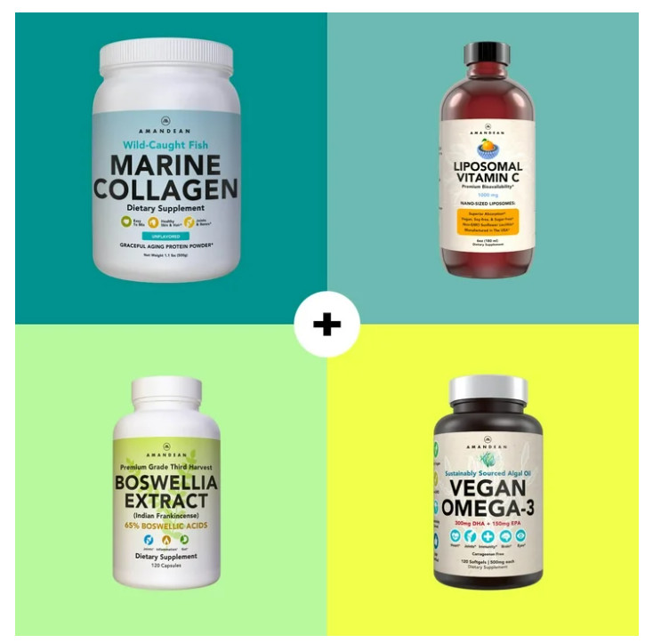 Amandean Marine Collagen Powder Unflavored 17.6oz Type 1 & 3