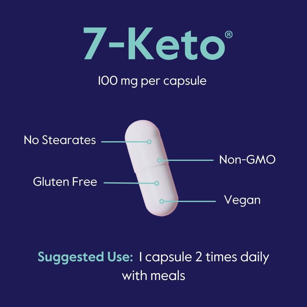 BESTVITE 7-Keto 100mg DHEA (60 Vegetarian Capsules) – No 1 Count (Pack of 60)