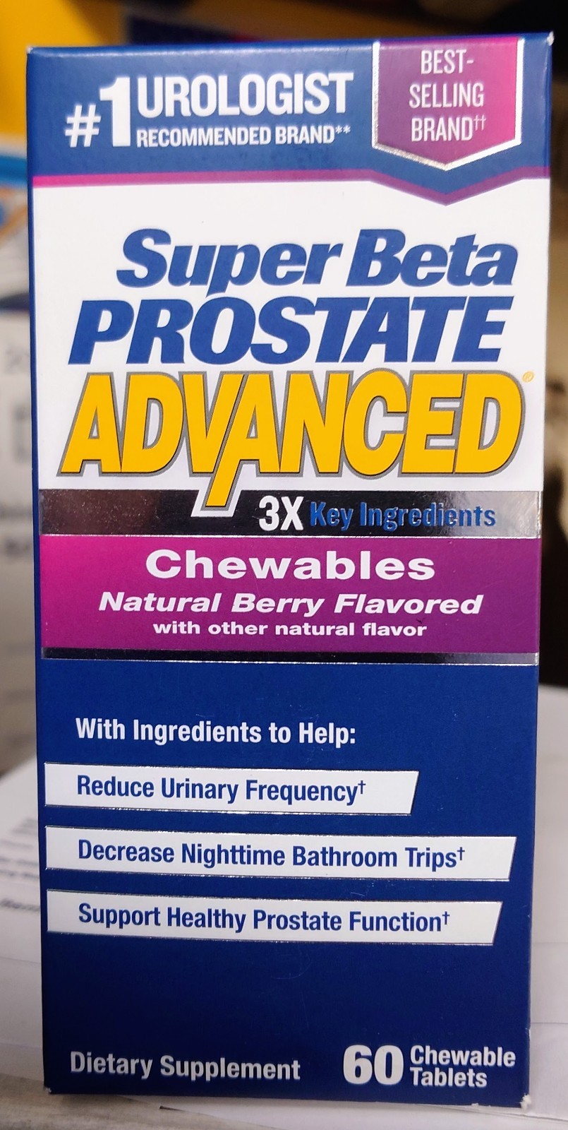 New VitalitySuper Beta Prostate Advanced Chewables – 60 Tablets EXP 01/2027