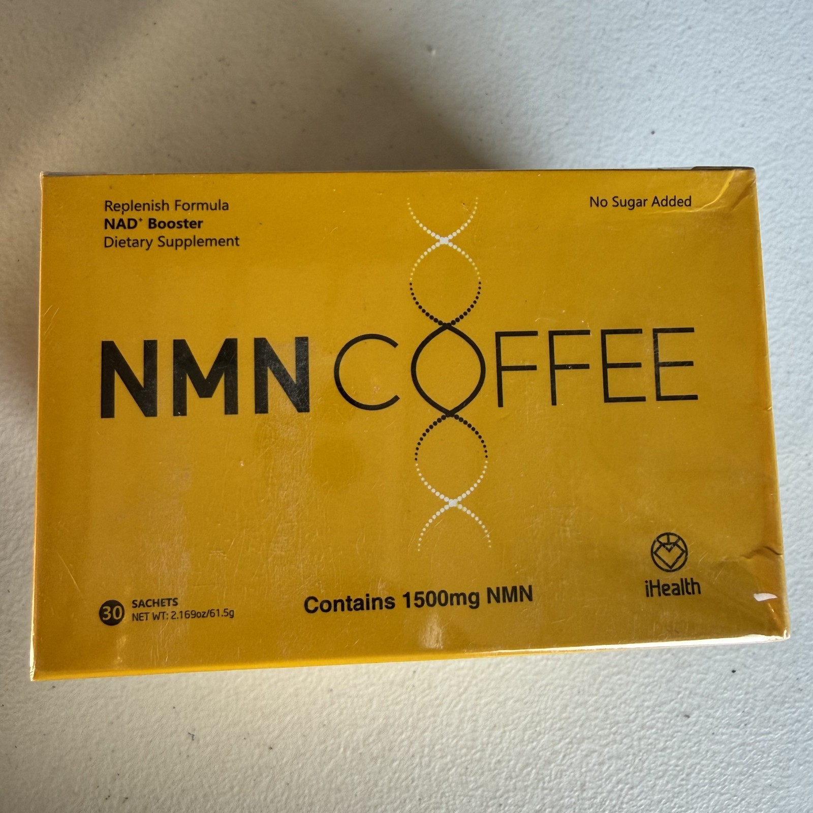 iHealth NMN COFFEE NAD+Booster contains 50mg NMN Per packet NEW box 30 Packets