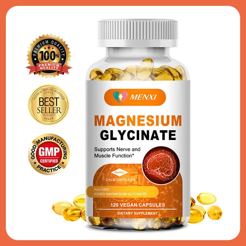 Magnesium Glycinate 400mg With Vitamin D3 Sleep Support, Stress & Anxiety Relief