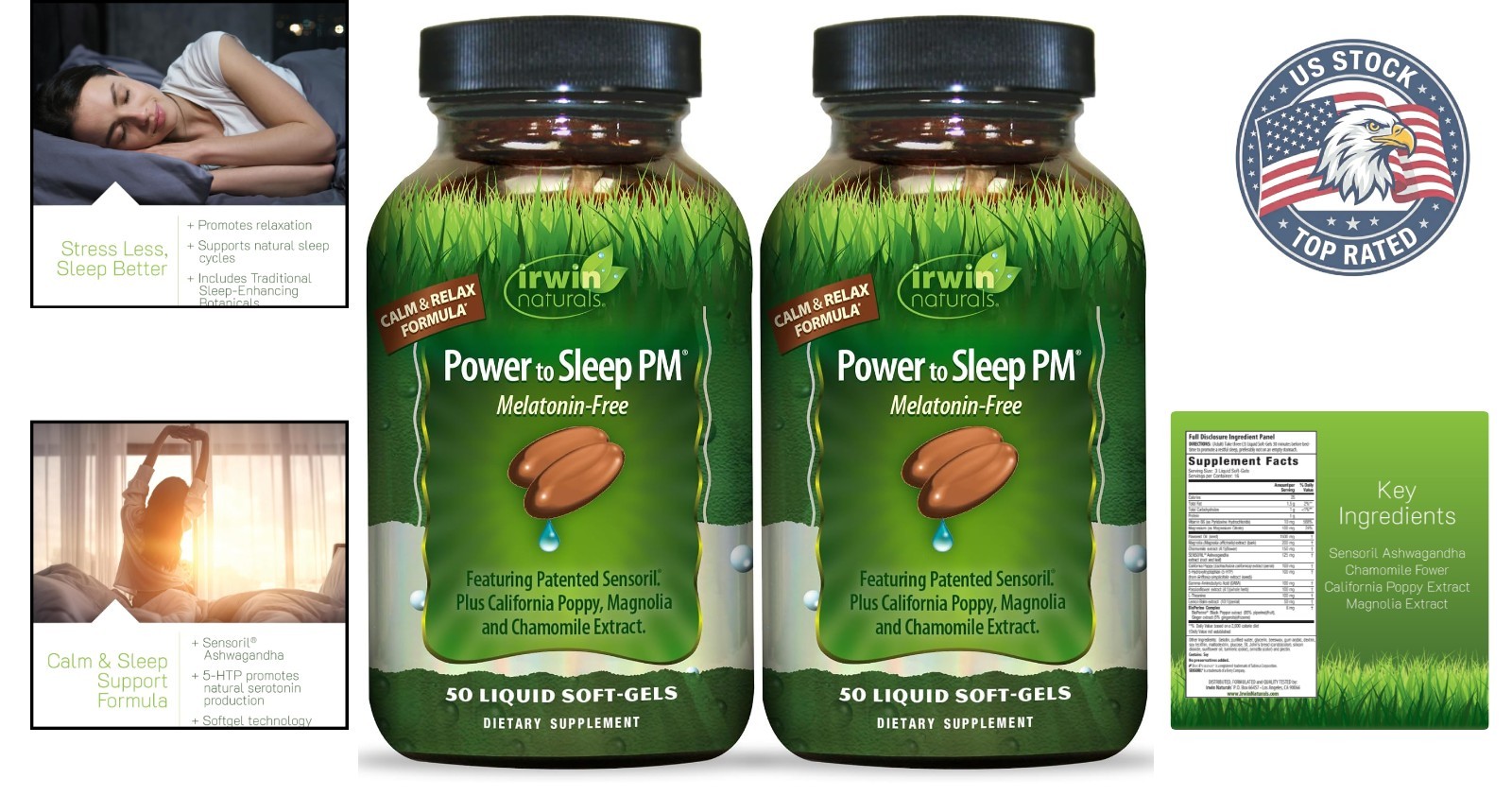 Power to Sleep PM: Melatonin-Free Sleep Support with Ashwagandha & Magnesium