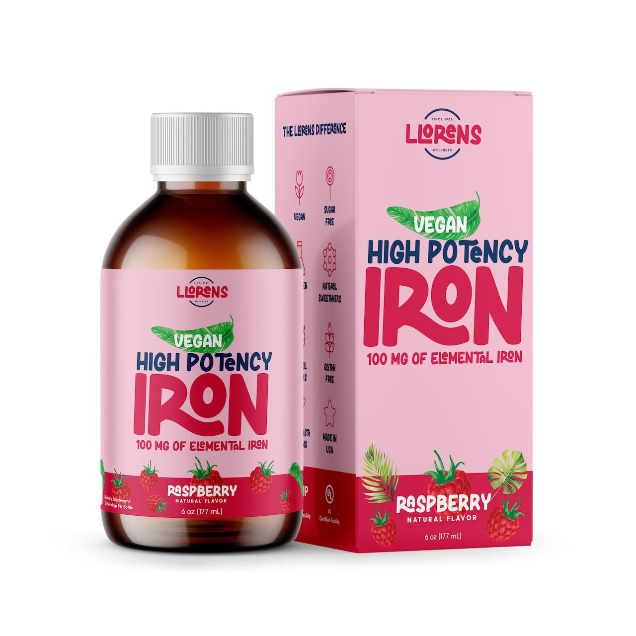 Iron Supplement Liquid High Potency for Women & 6 Fl Oz (Pack of 1)
