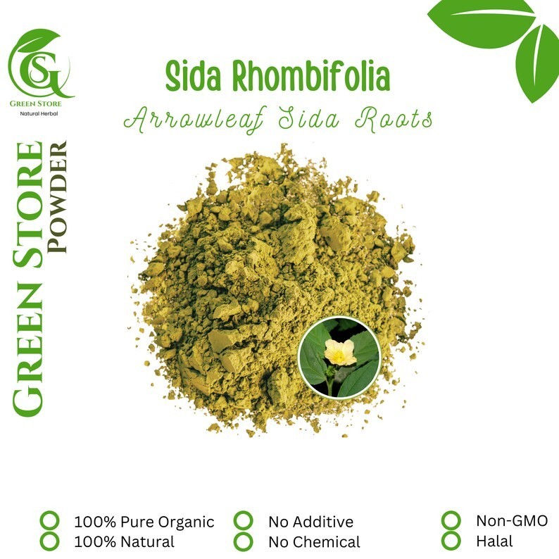 50 g – 500 g Organic Pure Powder Of Arrowleaf Sida Roots Sida Rhombifolia