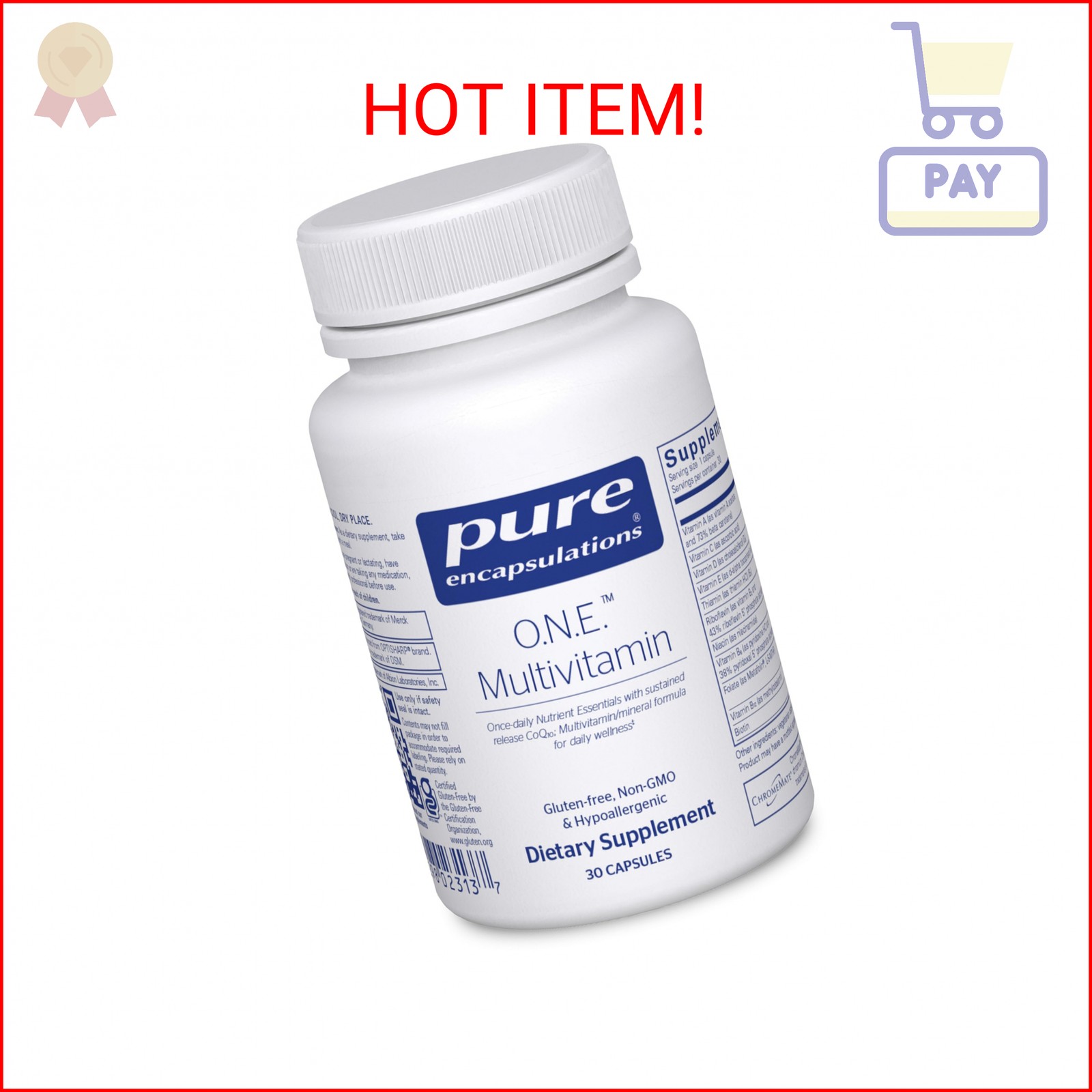 Pure Encapsulations O.N.E. Multivitamin – Once Daily Multivitamin with Antioxida