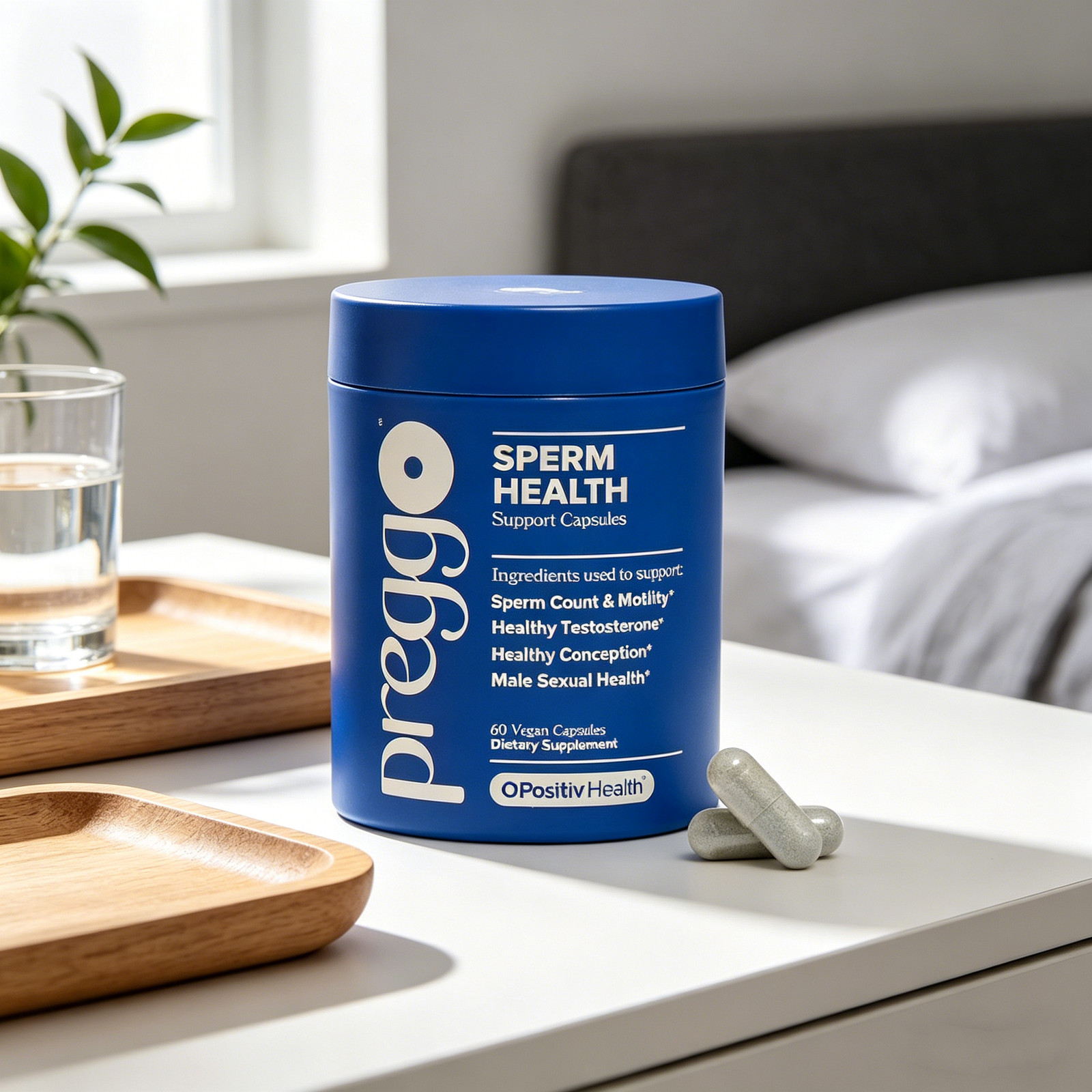 3 Pack PREGGO O-Positive Sperm Health Boost Capsules – 180 Count For Men